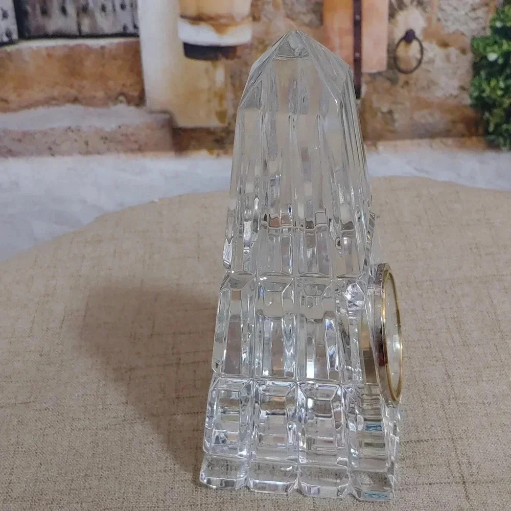 Waterford Crystal Obelisk Pyramid Clock - Picture 4 of 7
